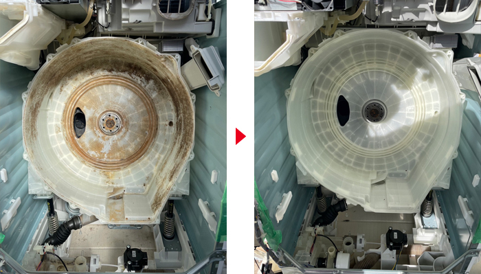 パナソニック製ドラム式洗濯機クリーニング例