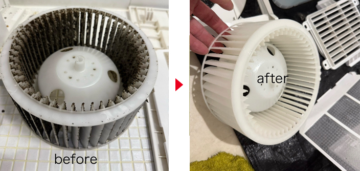 乾燥機能付き換気扇分解洗浄例